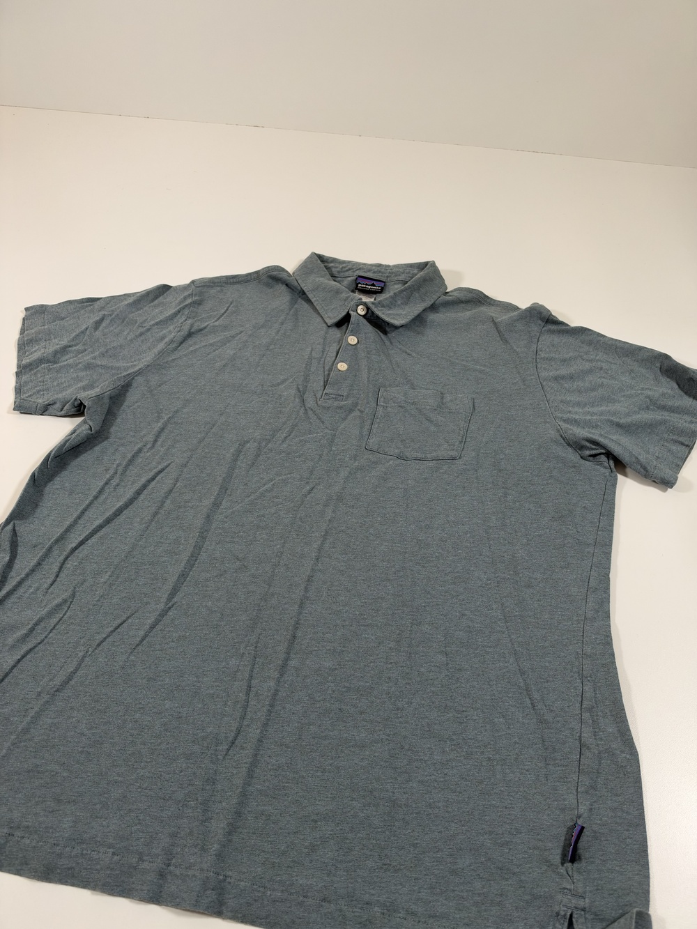 Patagonia Worn Wear Men's Squeaky Clean Polo XL Blue